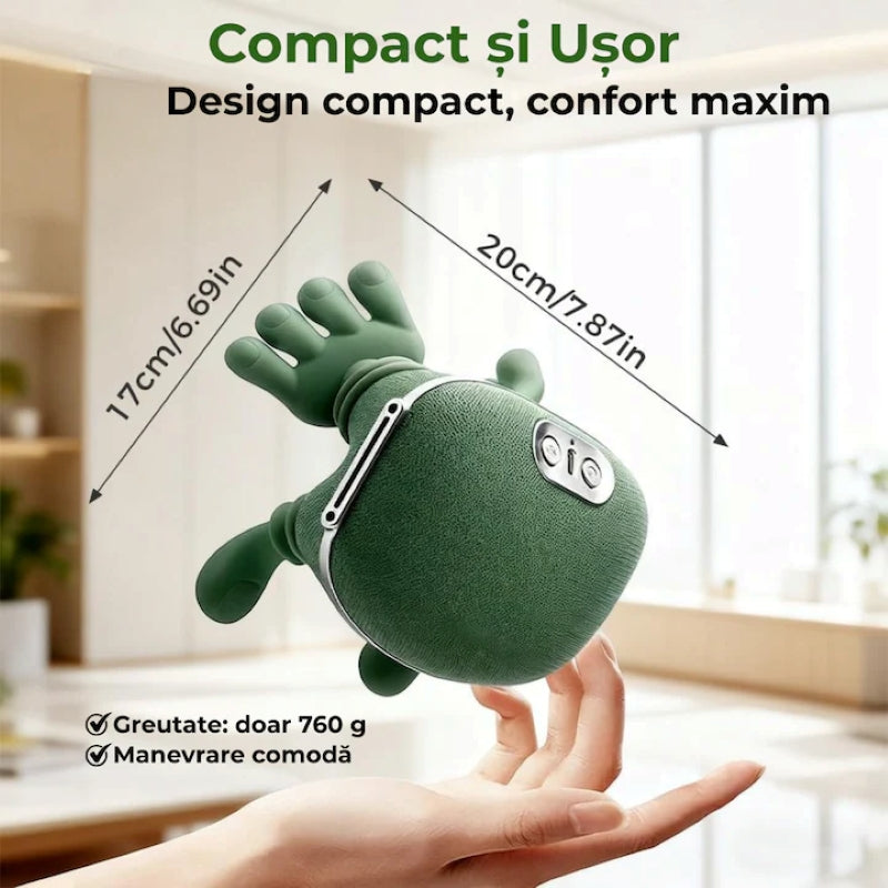 Aparat de Masaj Cervical 4D Shiatsu Gat si Umeri Verde-2