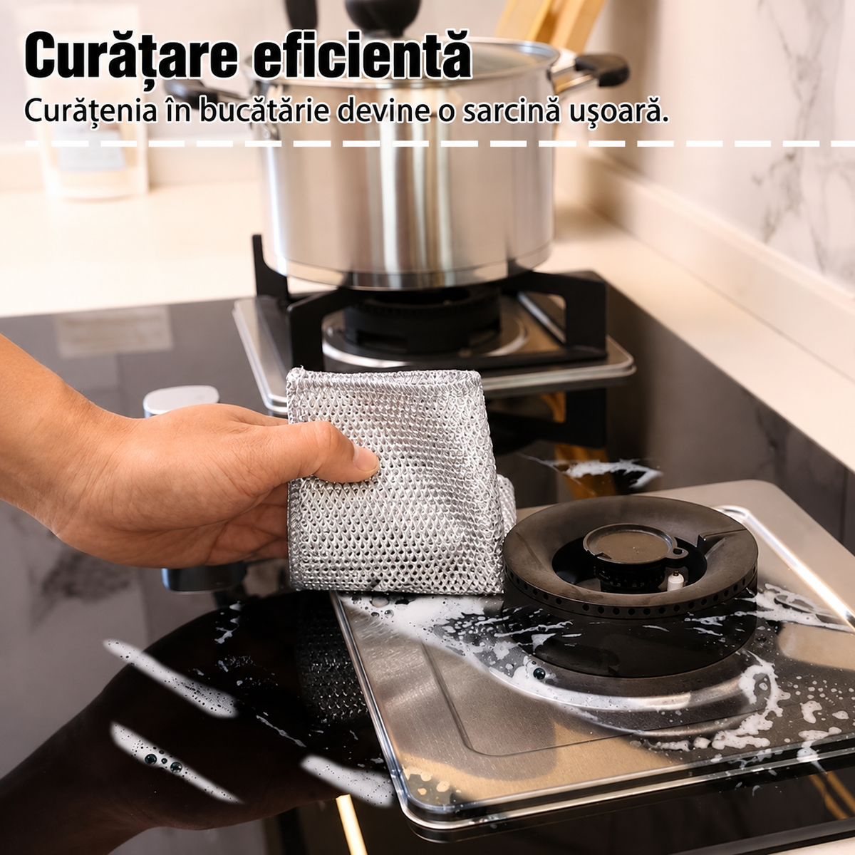 Set 20 Lavete Sârmă Argintie Vase Inox Curățare Fără Zgârieturi-4