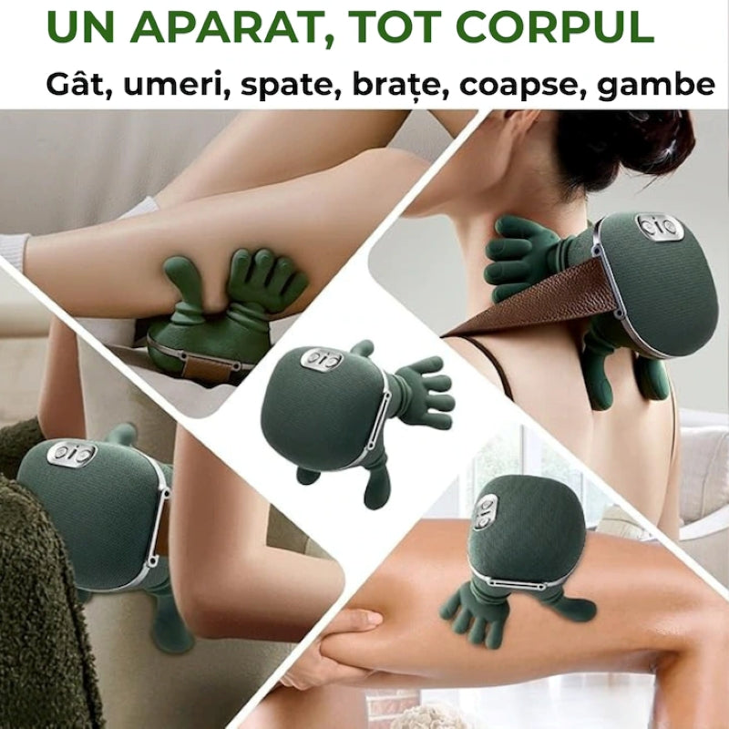 Aparat de Masaj Cervical 4D Shiatsu Gat si Umeri Verde-3