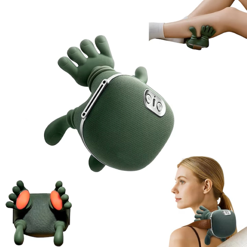Aparat de Masaj Cervical 4D Shiatsu Gat si Umeri Verde-1
