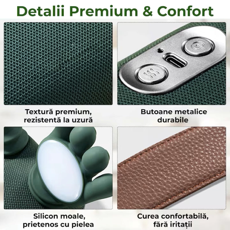 Aparat de Masaj Cervical 4D Shiatsu Gat si Umeri Verde-4