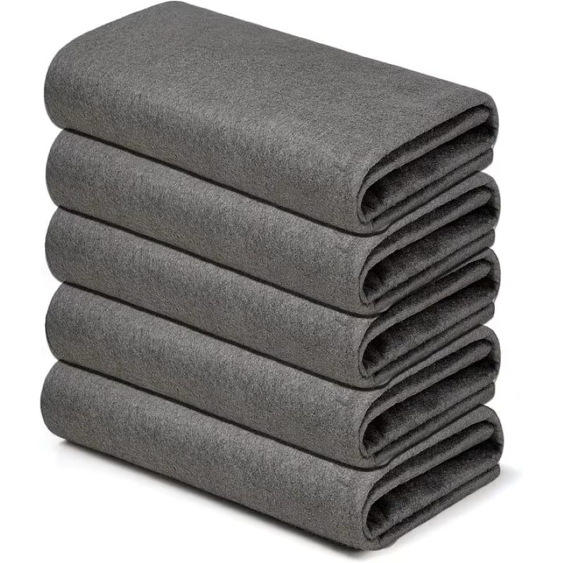 Set 10 Lavete Magice Microfibră 30x30cm Curățare Fără Urme Gri-1