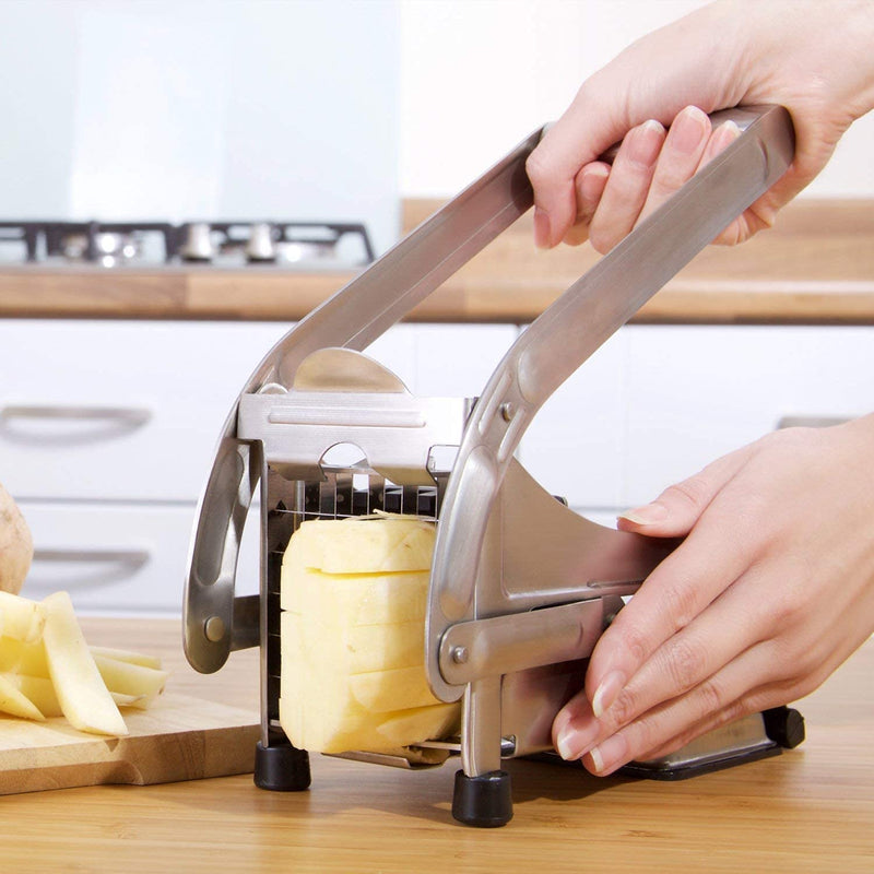 Aparat pentru Taiat Cartofi Pai si Legume, din Inox, cu 1 Forma de Taiere, Potato Chopper-3