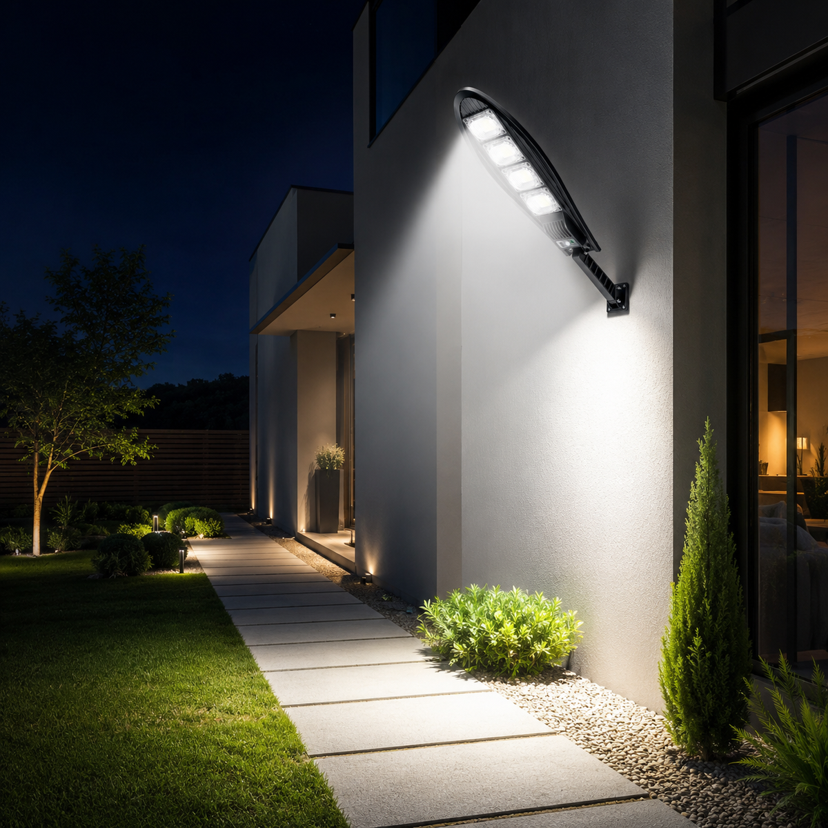 Lampă Solară de Exterior 168 LED cu Senzor de Mișcare, Telecomandă, 3 Moduri, IP65-6