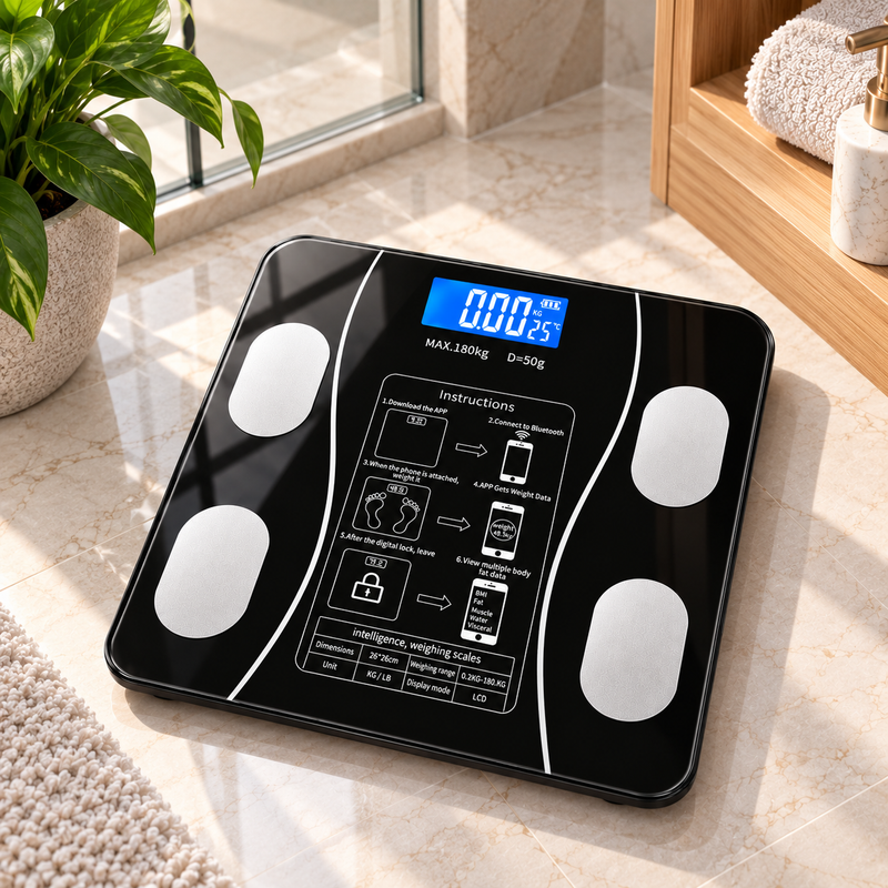 Cântar Inteligent Corporal cu Aplicație Bluetooth, 17 Măsurători, 180 kg-5