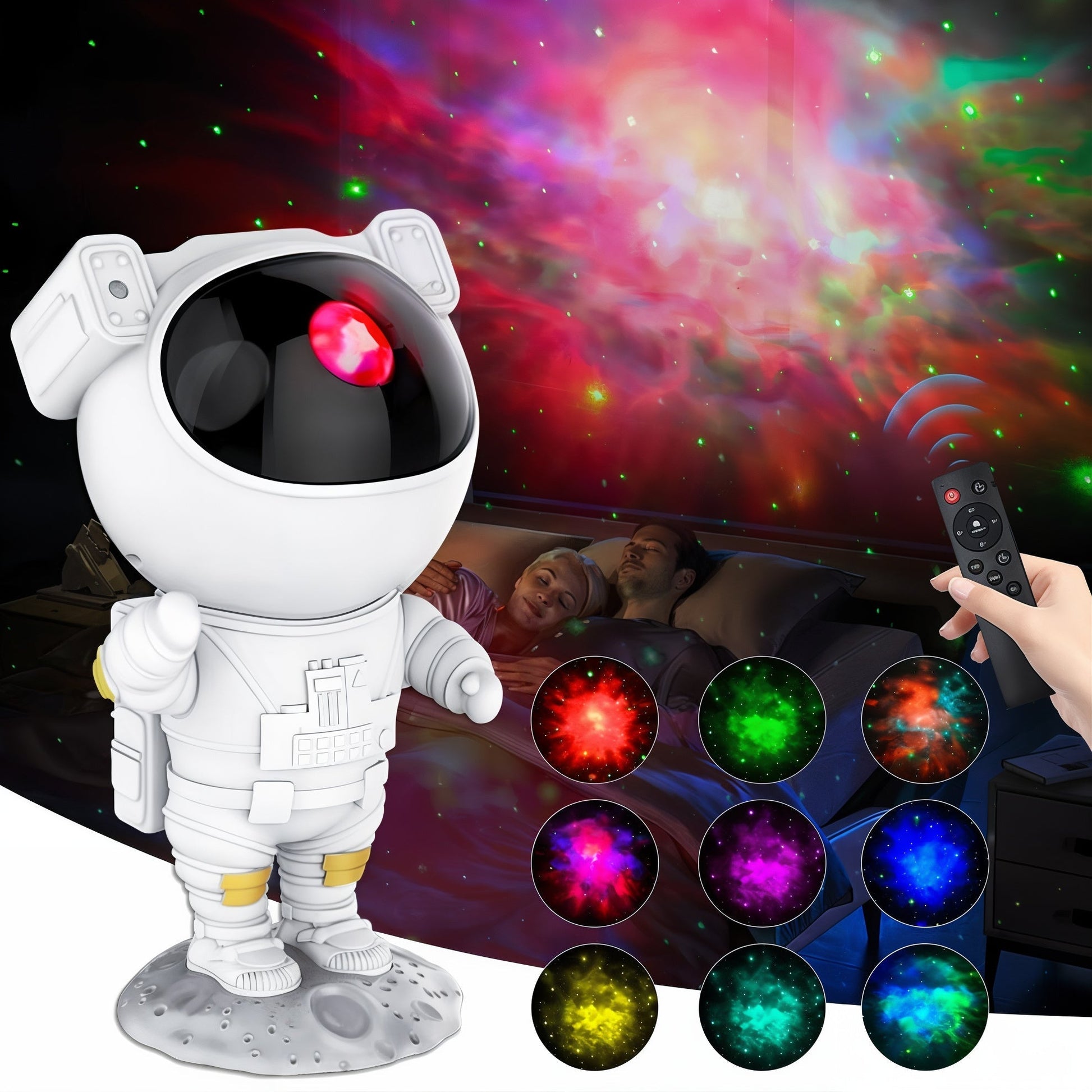 Proiector Astronaut cu Efect de Stele, Material ABS/PVC, Alimentare USB-2