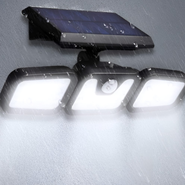Lampă Solară de Exterior 72 LED cu Senzor de Mișcare, 3 Capete Reglabile, IP67-8