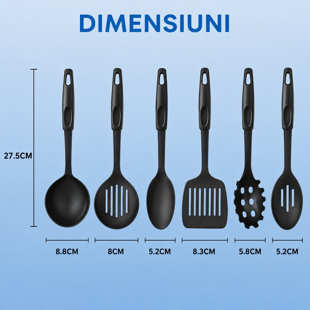 Set oale și ustensile bucătărie pentru gătit, 13 piese-6