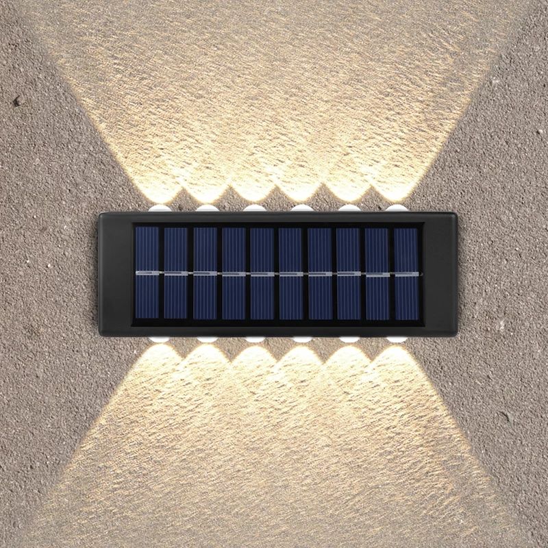 Set 2 Lampi Solare de Perete cu Iluminare Dubla, 12 LED-uri-1