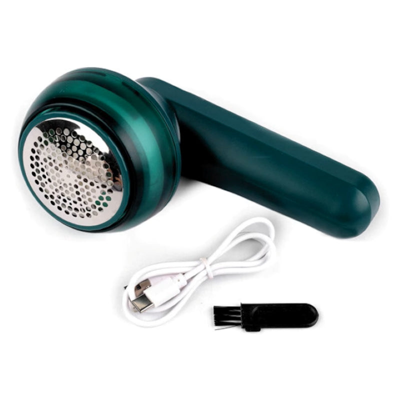 Aparat Electric Curățat Scame 6 Lame Reîncărcabil USB Verde-1