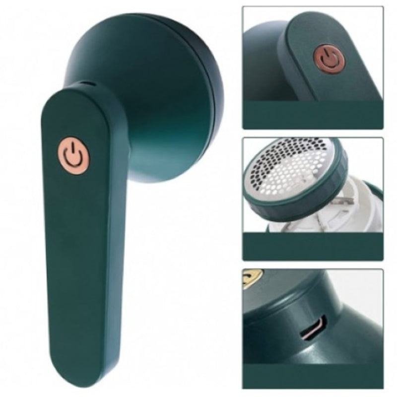 Aparat Electric Curățat Scame 6 Lame Reîncărcabil USB Verde-5
