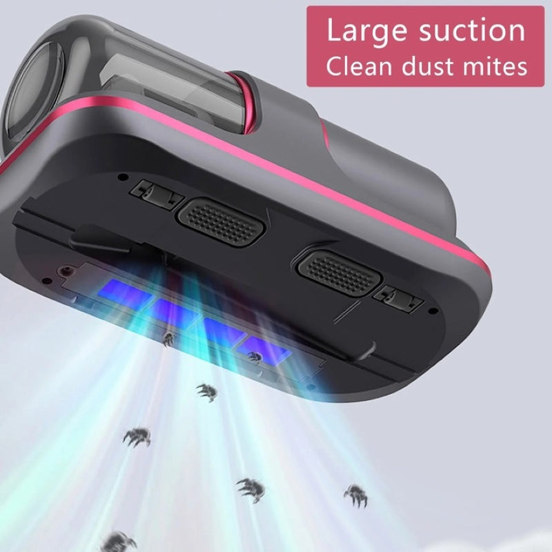 Aspirator Saltele Antiacarieni cu Lampă UV 100W Fără Fir Roz-6