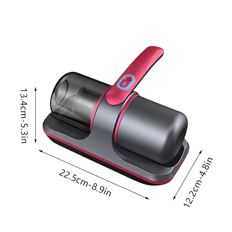Aspirator Saltele Antiacarieni cu Lampă UV 100W Fără Fir Roz-3