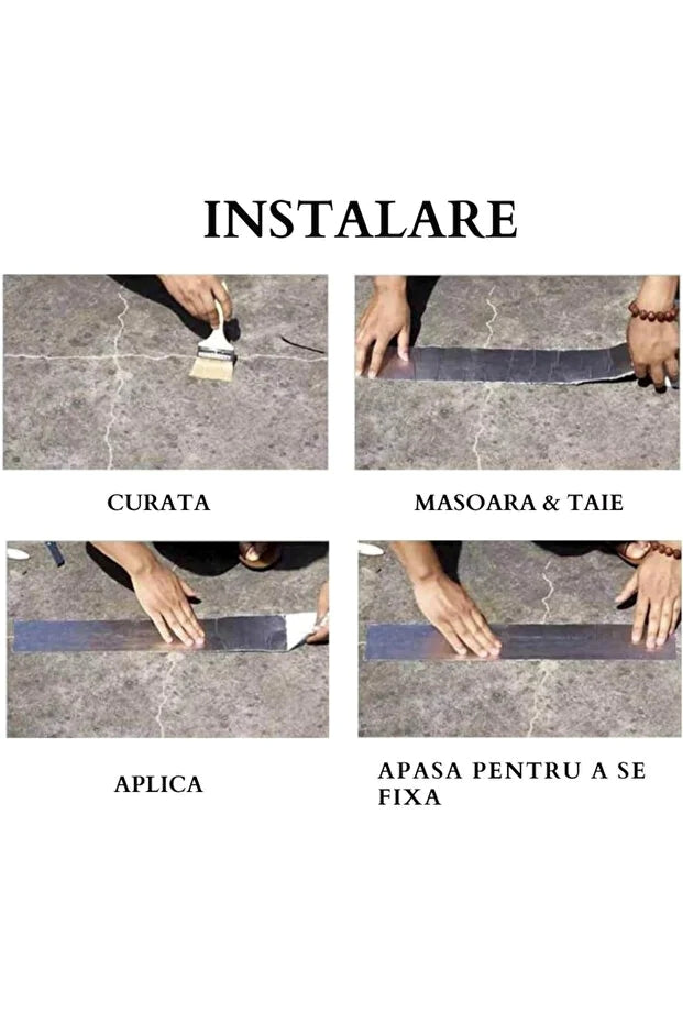 Set 2 Role Bandă Adezivă Butilică Hidroizolantă 5m x 5cm Gri-2