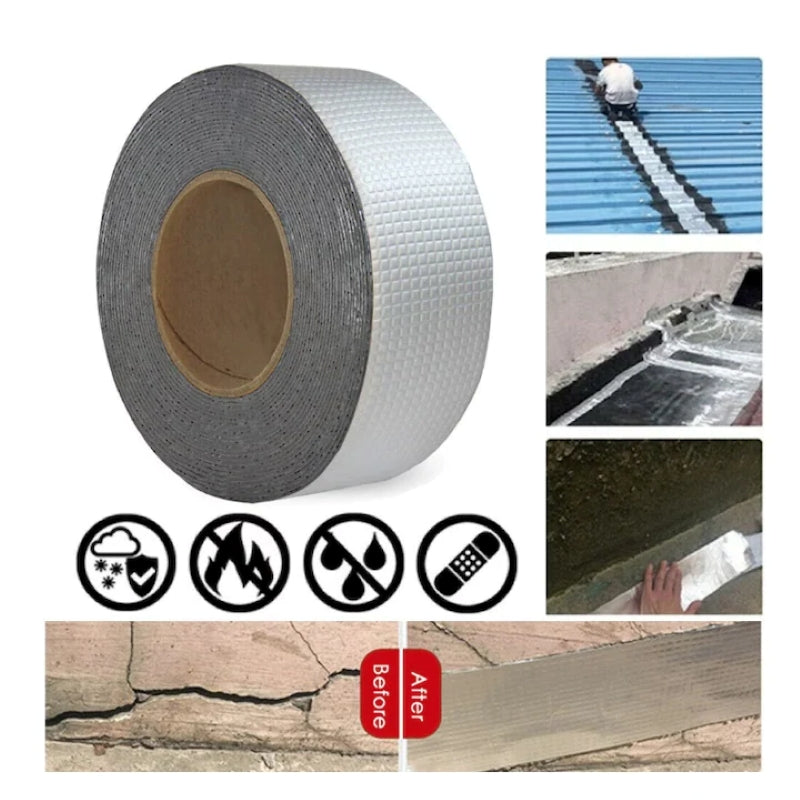 Set 2 Role Bandă Adezivă Butilică Hidroizolantă 5m x 5cm Gri-7