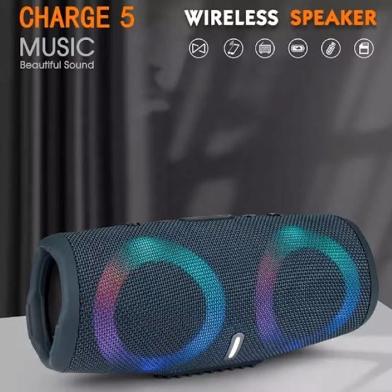 Boxă Portabilă Bluetooth 5.1 Lumini RGB Radio FM IPX6 4000mAh Neagră-4