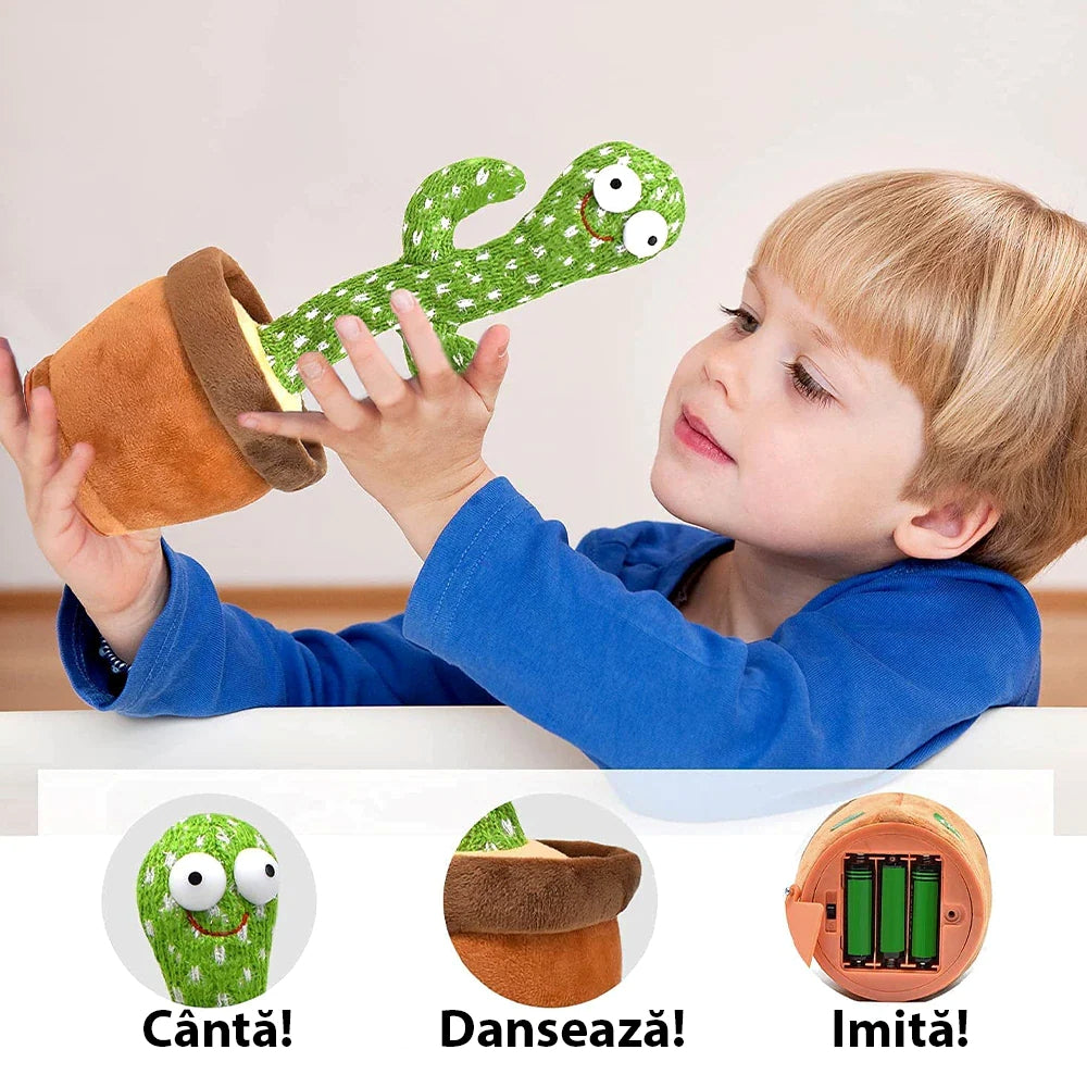 Jucărie Interactivă Cactus Vorbitor Dansează Cântă USB Verde-4