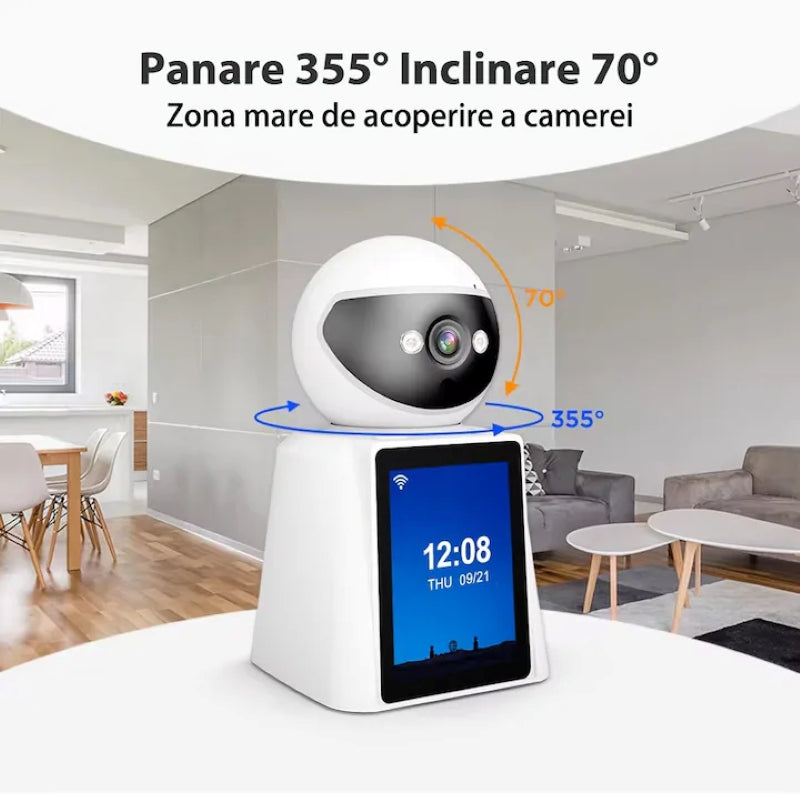 Cameră Supraveghere 4MP Ecran 2.8 Inch Apel Video Rotație 360-8
