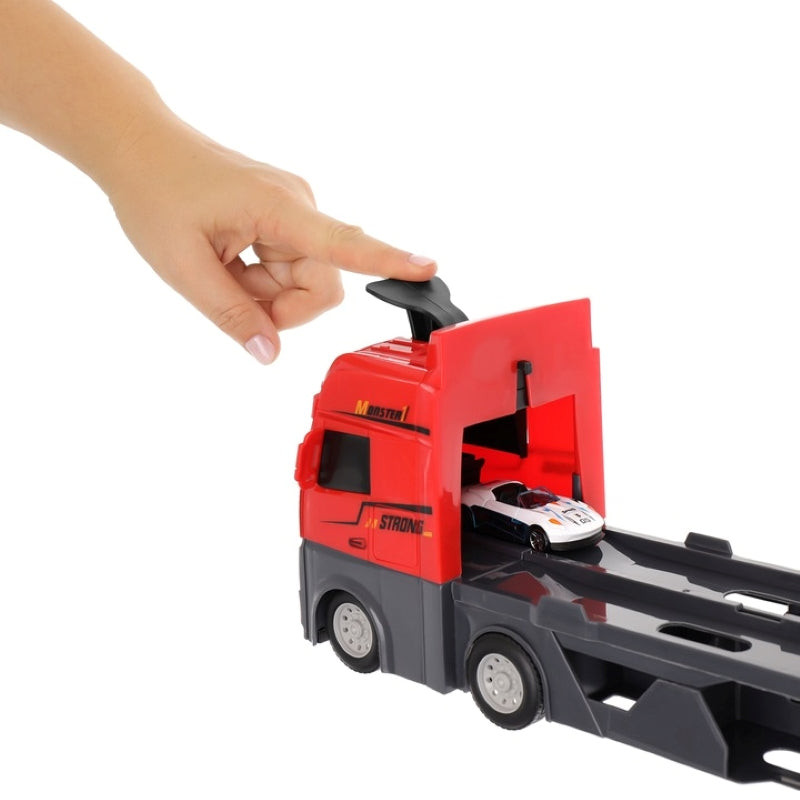 Camion Transportor Pistă Extensibilă 2m Lansator 6 Mașini Jucărie-5