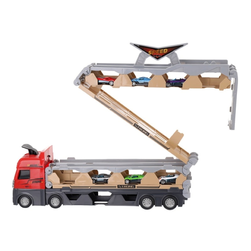 Camion Transportor Pistă Extensibilă 2m Lansator 6 Mașini Jucărie-6