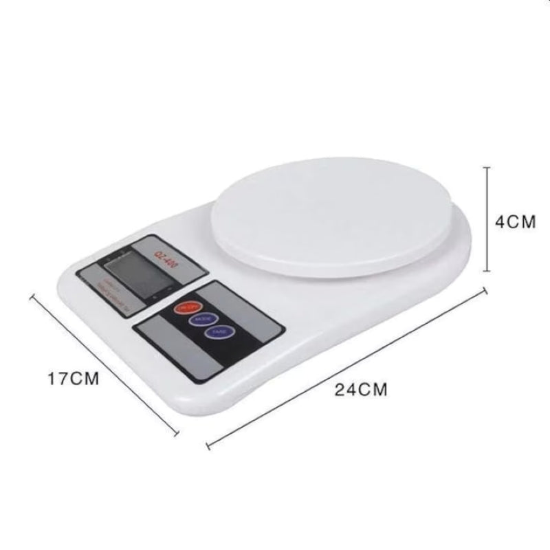 Cântar Bucătărie Digital LCD 7 kg Precizie 1g Funcție Tara Alb