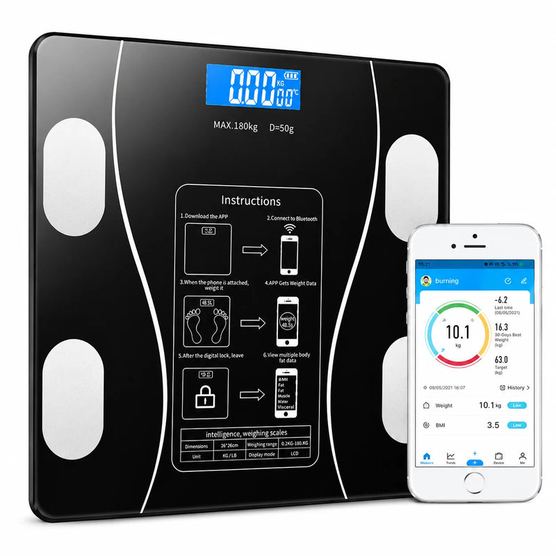 Cântar Inteligent Corporal cu Aplicație Bluetooth, 17 Măsurători, 180 kg-6