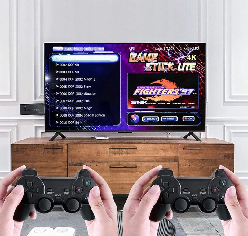 Consolă Jocuri Retro Stick HDMI 4K 2 Manete Wireless 32GB Negru-6
