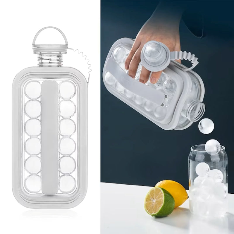 Formă Cuburi Gheață 2 în 1 Recipient 17 Bile Cocktail Whiskey