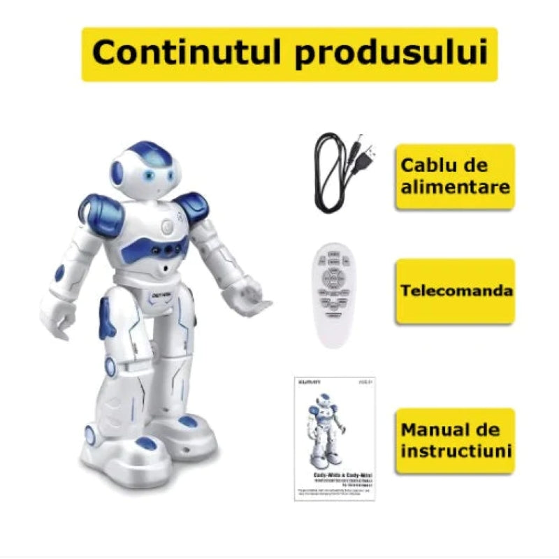Robot Interactiv Vorbitor Programabil Telecomandă Gesturi Alb-3