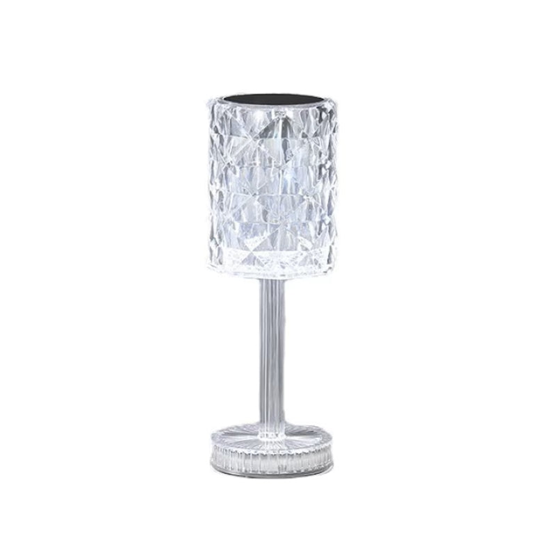 Veioză Cristal RGB Control Tactil Telecomandă 3 Trepte USB Transparent-8