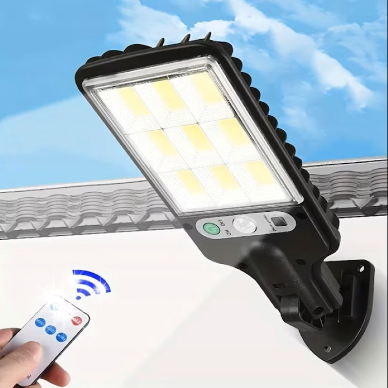 Lampă Solară Exterior 60 LED COB Senzor Mișcare Telecomandă IP65