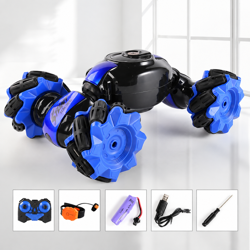 Mașinuță Stunt 4WD Control Gestual Telecomandă Ceas Rotire 360°-6