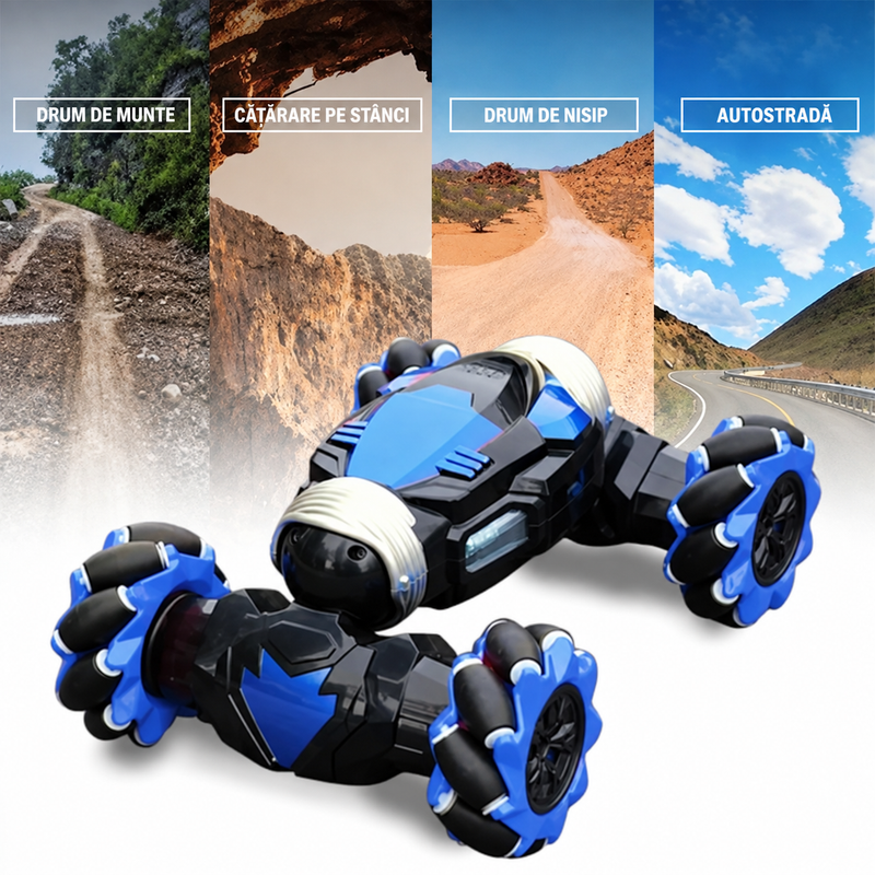 Mașinuță Stunt 4WD Control Gestual Telecomandă Ceas Rotire 360°-4