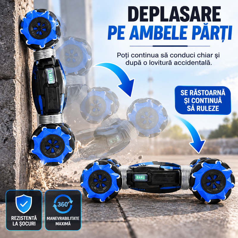 Mașinuță Stunt 4WD Control Gestual Telecomandă Ceas Rotire 360°-3