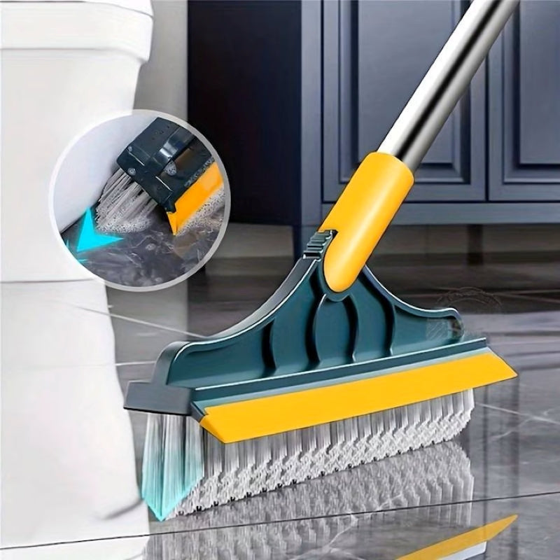 Perie Curățare Podele cu Racletă Rotativă 120° Perii V 103x22 cm Inox-6