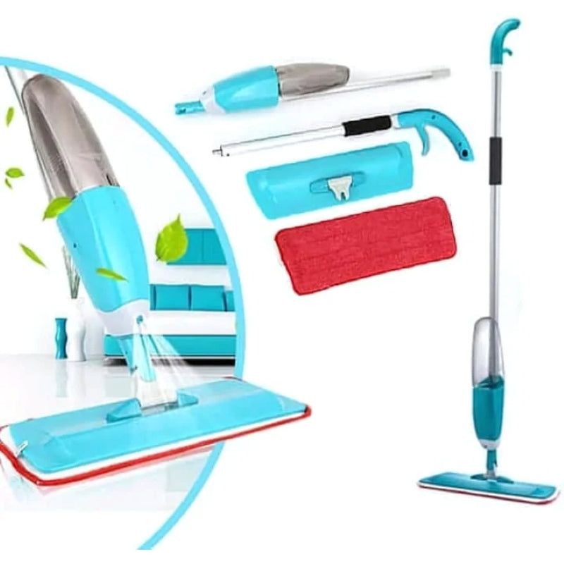 Mop cu Pulverizator Rezervor 600ml Lavetă Microfibră Albastru