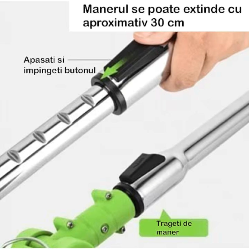 Motocoasă Electrică 2 Acumulatori 48V Braț Reglabil 8 Lame Verde-3