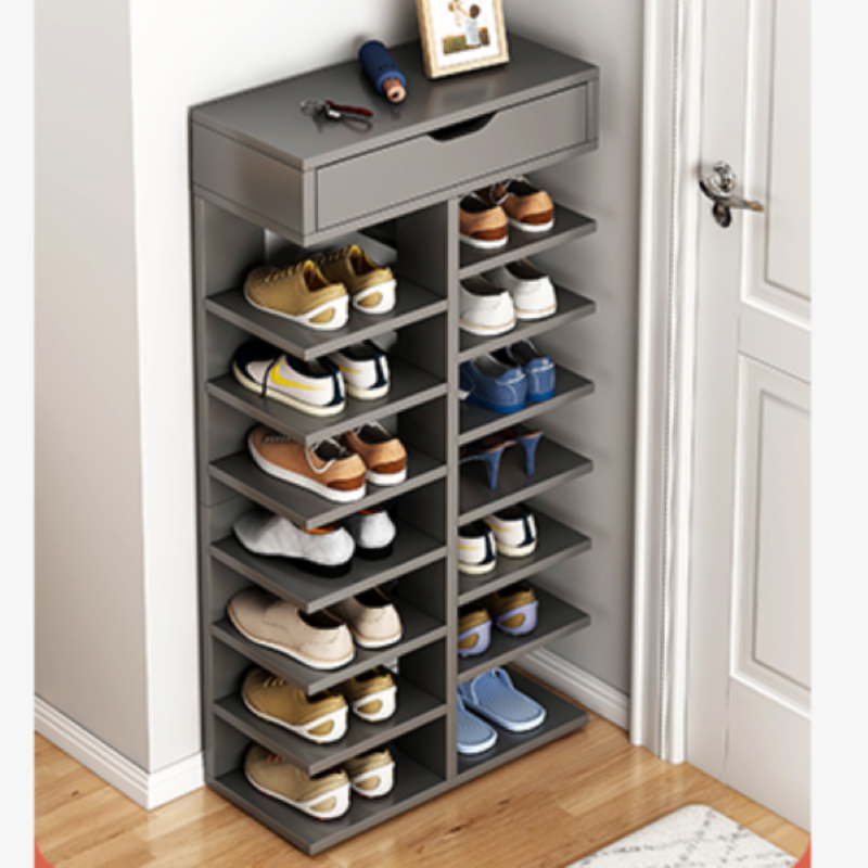 Pantofar Vertical 7 Etaje Spații Înguste 40x22x111 cm PAL Gri-6