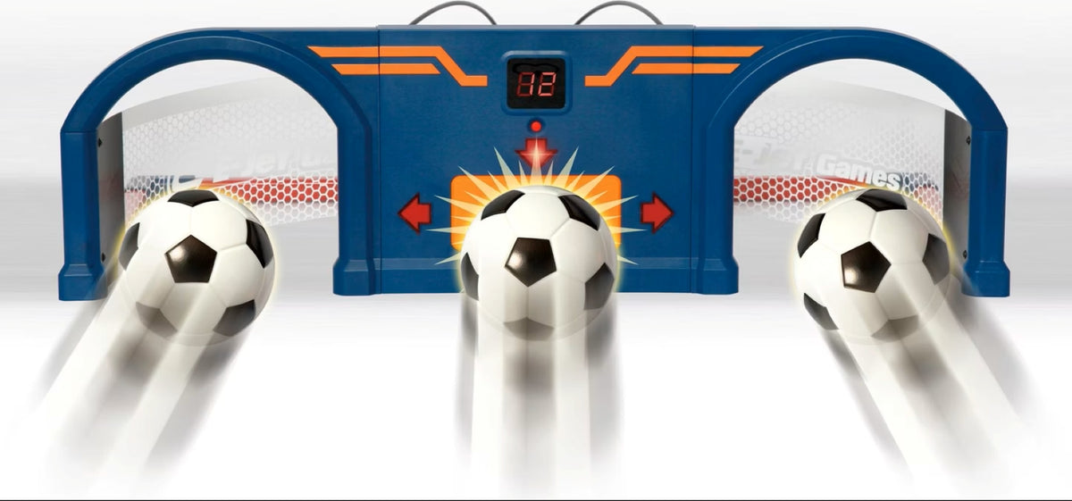 Poartă Fotbal Interactivă Scor Electronic Lumini Minge Albastru-3