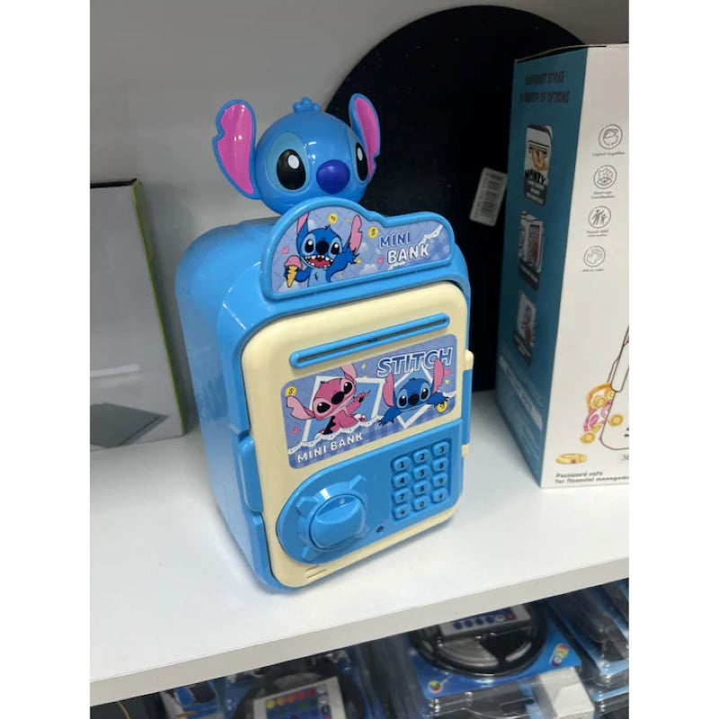 Pușculiță Electronică Stitch Copii Sunete Bancnote Albastru-5