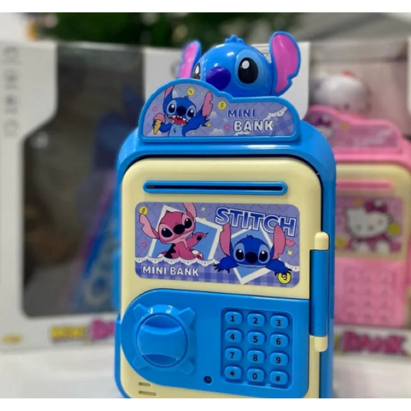 Pușculiță Electronică Stitch Copii Sunete Bancnote Albastru-3