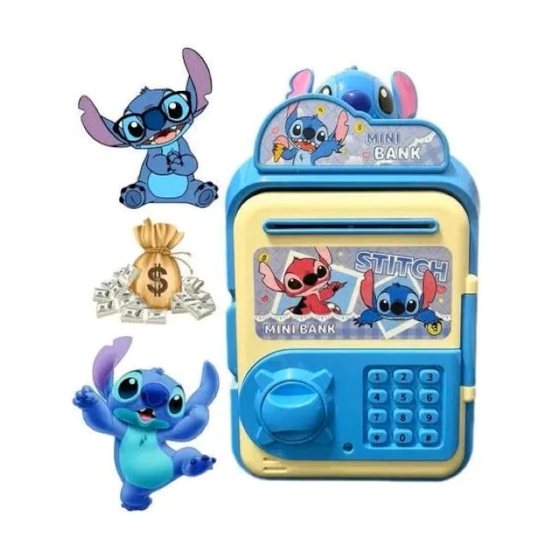Pușculiță Electronică Stitch Copii Sunete Bancnote Albastru