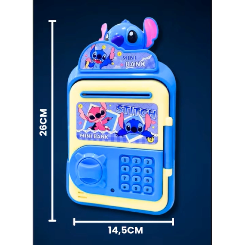 Pușculiță Electronică Stitch Copii Sunete Bancnote Albastru