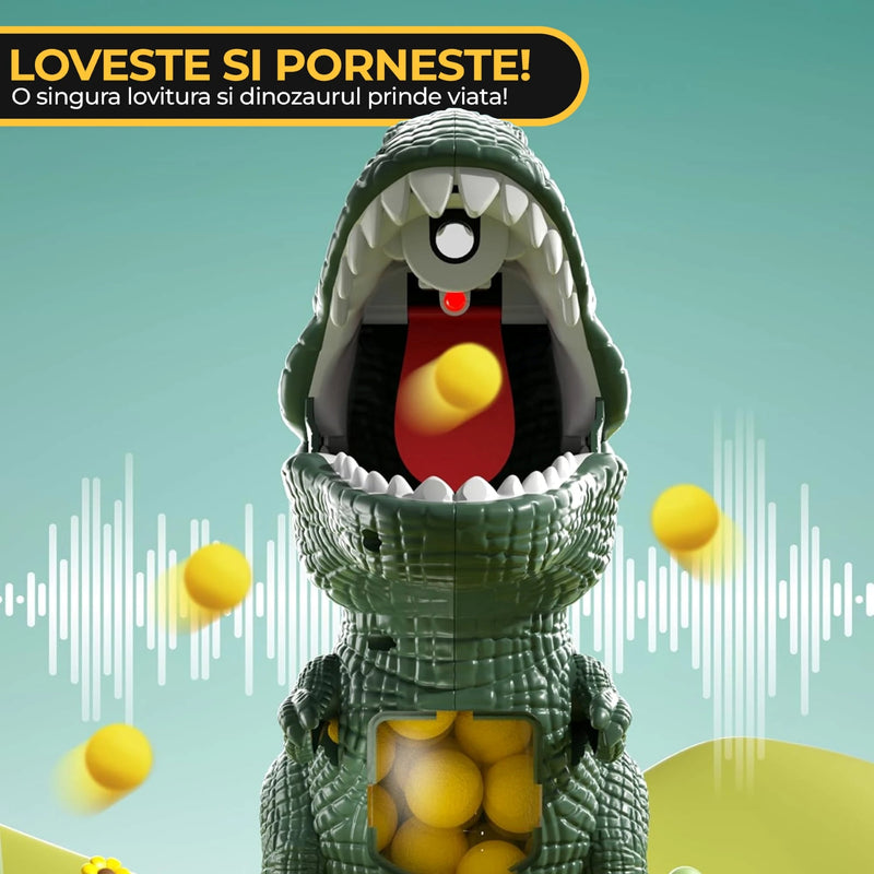 Set Joc Interactiv Tintă Dinozaur 2 Pistoale 48 Bile Spumă LED-5