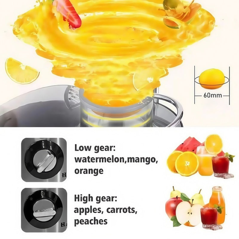 Storcător Fructe și Legume Electric 1400W 2 Viteze Pulse Negru-4