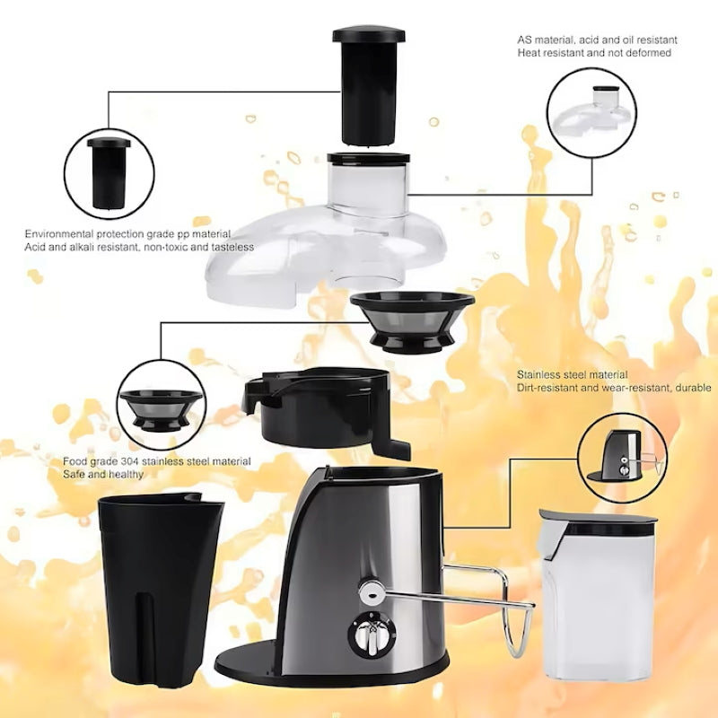 Storcător Fructe și Legume Electric 1400W 2 Viteze Pulse Negru-8