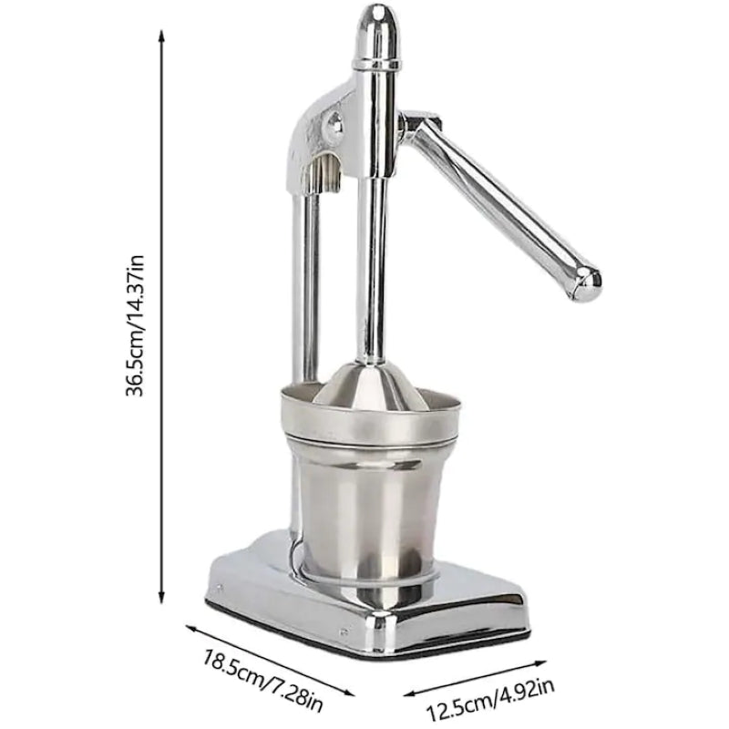 Storcător Manual Citrice Tip Presă Inox Recipient Strecurătoare-3
