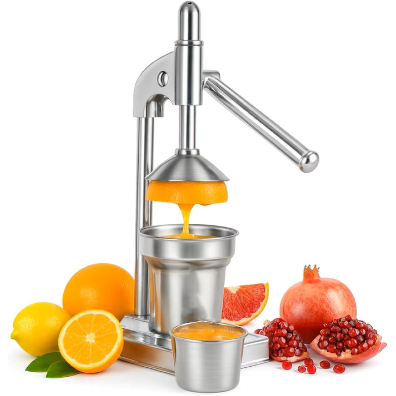 Storcător Manual Citrice Tip Presă Inox Recipient Strecurătoare-1