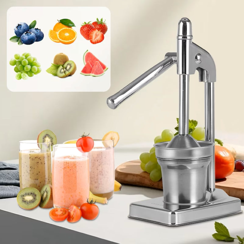 Storcător Manual Citrice Tip Presă Inox Recipient Strecurătoare-7