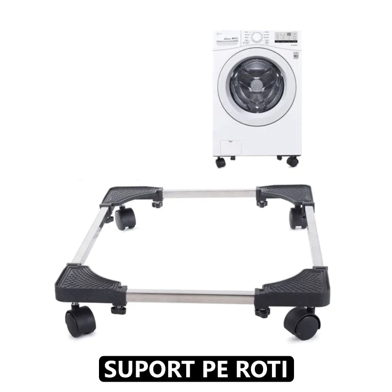 Suport Mobil Reglabil 41-55 cm Electrocasnice Roți cu Blocare Negru-5